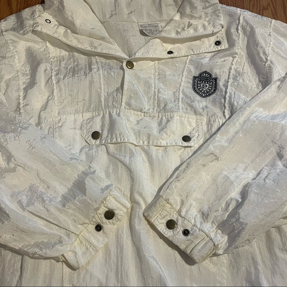 Vintage 1980s Pierre Cardin White Windbreaker - Picture 7 of 9